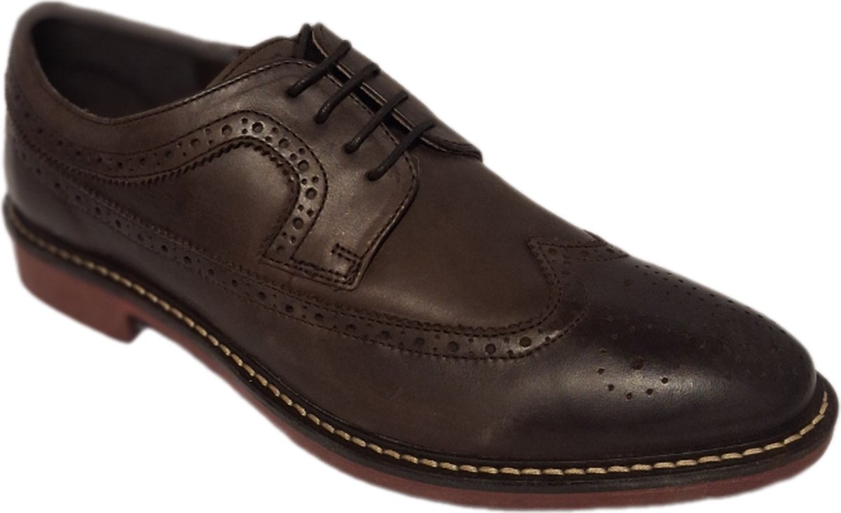 Base London -KLASSIEKE HERENSCHOEN-WAXY BROWN-LEER