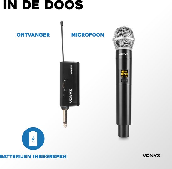 Vonyx Draadloos Microfoon Set, UHF - Level Electronica