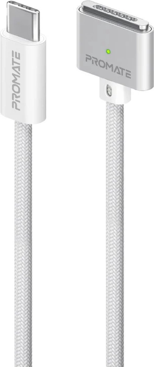 ProMate® USB-C naar MagSafe 3 Kabel, Hoge Treksterkte Ultra-Snelle Oplaadkabel met 140W Power Delivery, Sterke Magnetische Grip, Nylon Gevlochten en 2m Lang Snoer voor MacBook Pro, MacBook Air M2/M3/M4, MagCord-140PD.