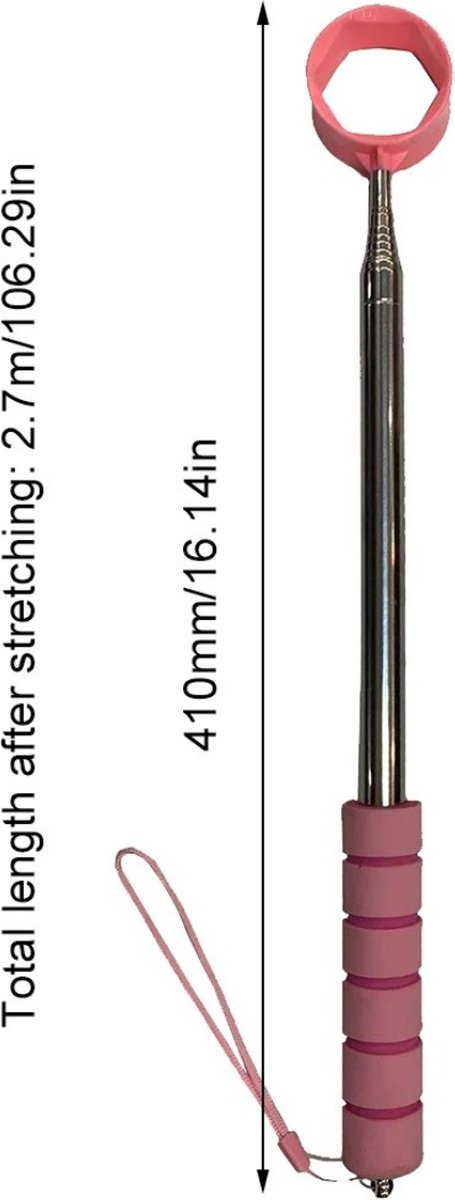Livano Golfbalhengel - Golfhengel - Uitschuifbaar - Ball Retriever - Golf Accessoires - Roze van Merkloos — afbeelding 3