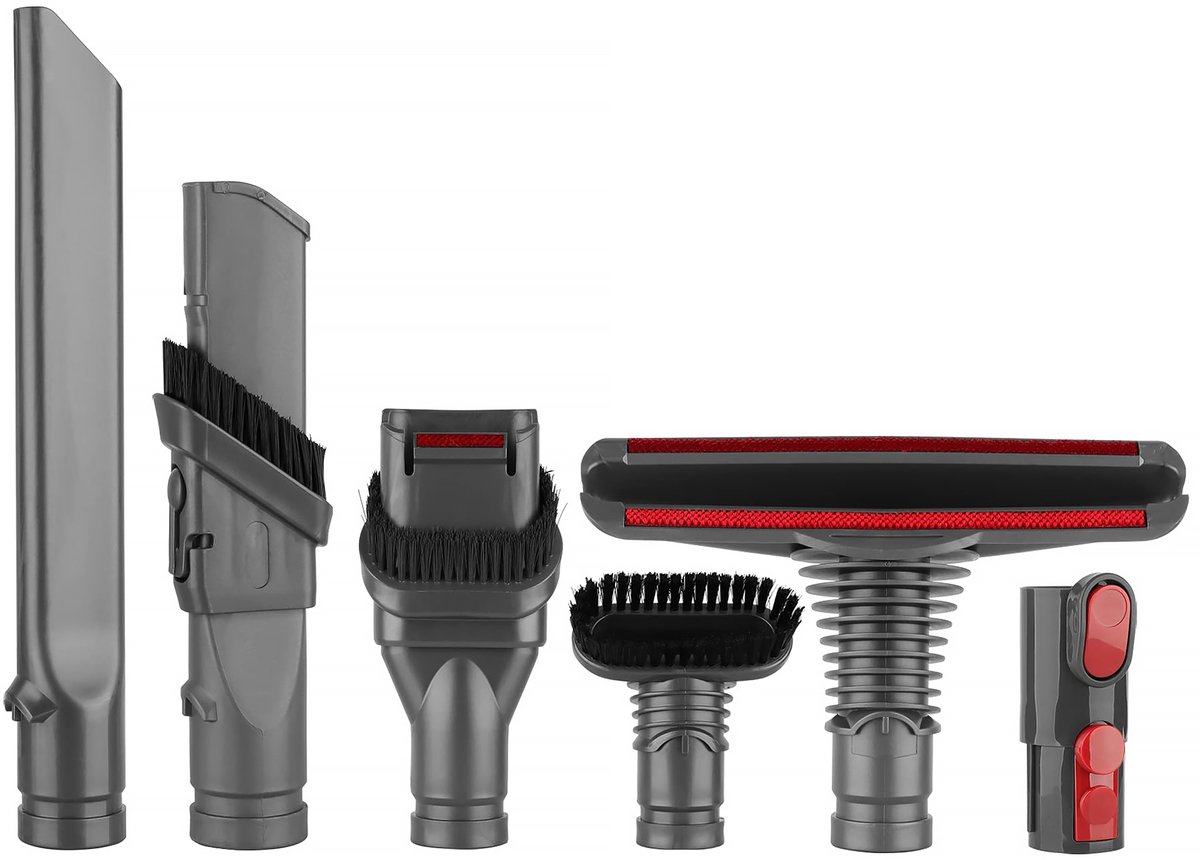 YONO Opzetstuk Accessoires Set geschikt voor Dyson V16/V15/V11/V10/V8 - Mondstuk - Zuigmond - Borstel - Onderdelen Steelstofzuiger - 6in1 Accessoires