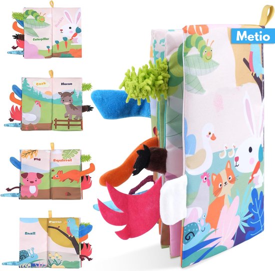 Foto: 2 beeldenboekjes met stevige bladzijden kleuren en dieren leren baby boekjes eerste jaar baby speelgoed buggyboekjes eerste woordjes kraamcadeau cadeau jongen meisje 0 jaar 6 maanden 1 jaar