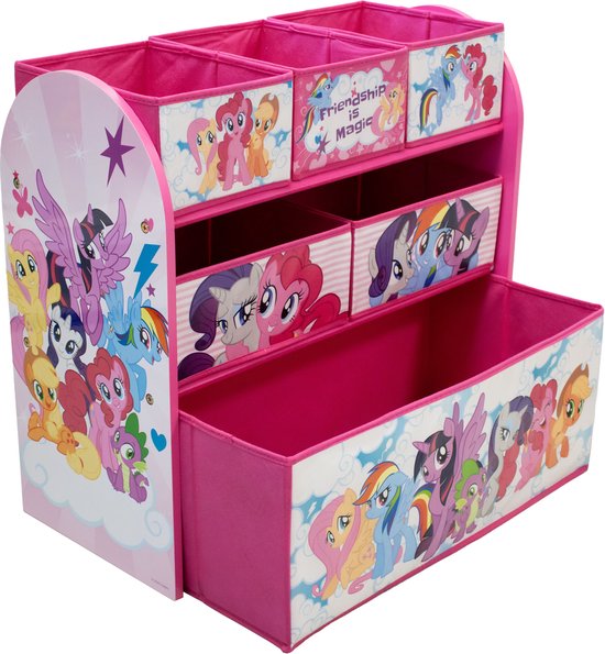 My Little Pony Opbergkast - Speelgoed Opbergbank - Kinderkast met Opbergbakken - Opbergsysteem voor Kinderen - 62,5 x 29,5 x 60 cm