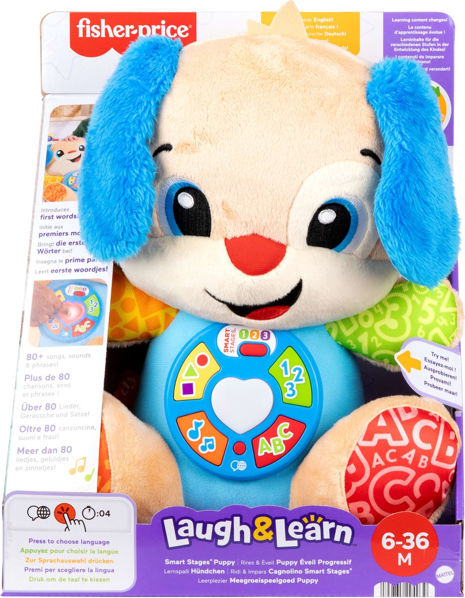 Fisher-Price Leerplezier Meegroeispeelgoed Puppy - Muzikale Knuffel — afbeelding 3