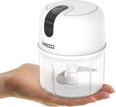Bol.com Mini Hakmolen Elektrisch - 250ML - Foodprocessor - Groentesnijder - USB Oplaadbaar - Portable Chopper - Blender - Keuken... aanbieding