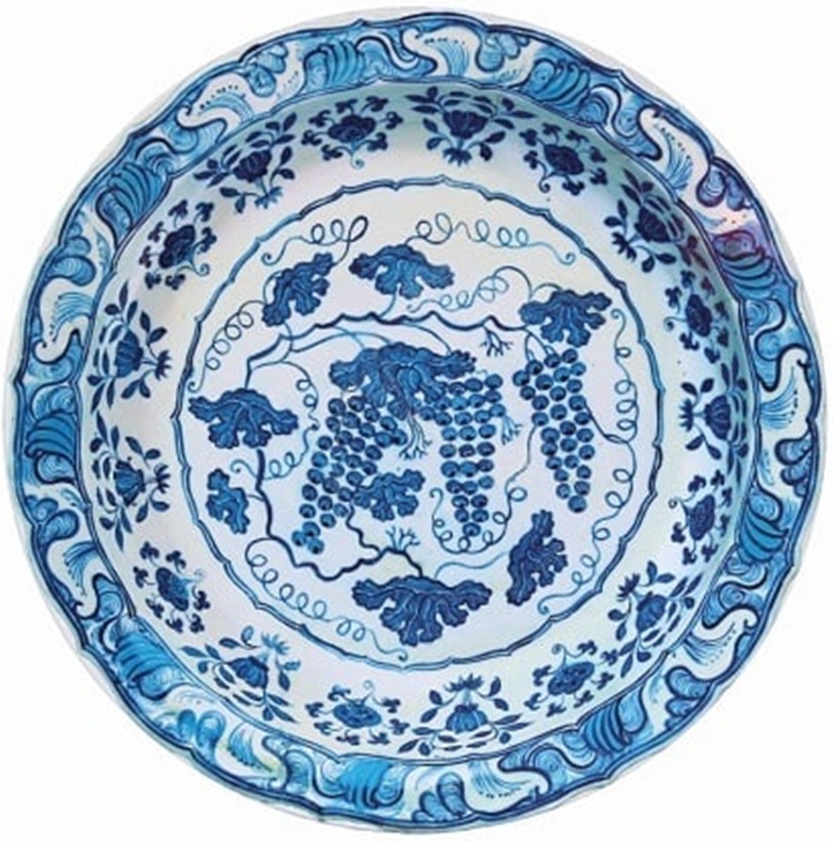 Bord metaal Blauwe druiven Ø26cm