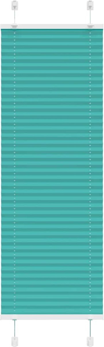 vidaXL Plisségordijn - 50x100 - cm - stofbreedte - 59,4 - cm - polyester petroleumgroen