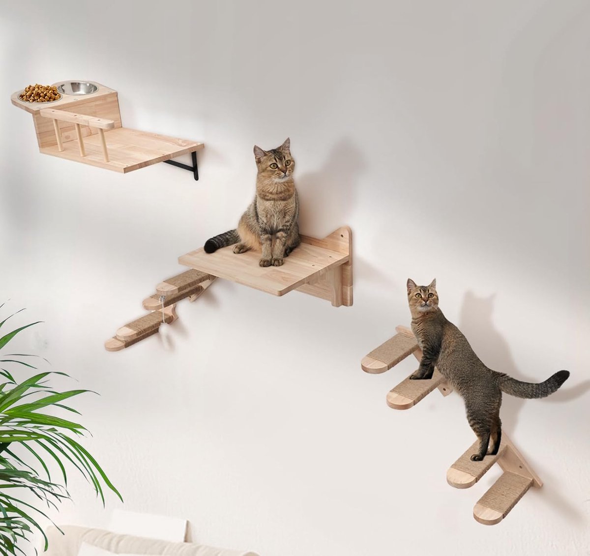 Goodivery ® Uitgebreide Wandset voor Katten Met Robuuste Constructie en Comfortabele Hangmat