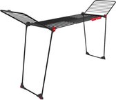 Vileda Infinity Flex Ultimate Séchoir (Black Edition) - Séchoir de table - Longueur de séchage 30 m - Etagère centrale télescopique extensible - Ailes hautes