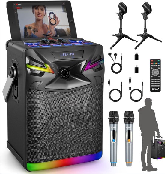 imoshion Sing & Shine Karaoke set - Speaker en 2 Microfoons - Lavender Lilac