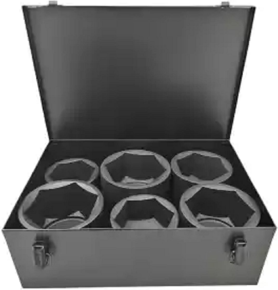 1'' Krachtdoppenset met 6-kant doppen. De krachtdoppen zijn gemaakt van Chrome Molybdeen staal.-6kant