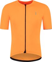 BBB Cycling Essence Fietsshirt Heren Korte Mouw - 15-25 °C - Ademend MTB en Wielrenshirt met 3 Achterzakken - Neon Oranje