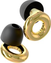 Holy Earplugs - Oordopjes - Oordoppen voor Festival of Concerten - Oordopjes Festival - Partyplugs - Herbruikbare Festival Oordopjes met Opbergcase - Gehoorbescherming Tot 26 dB - 4 Maten XS/S/M/L - Goud
