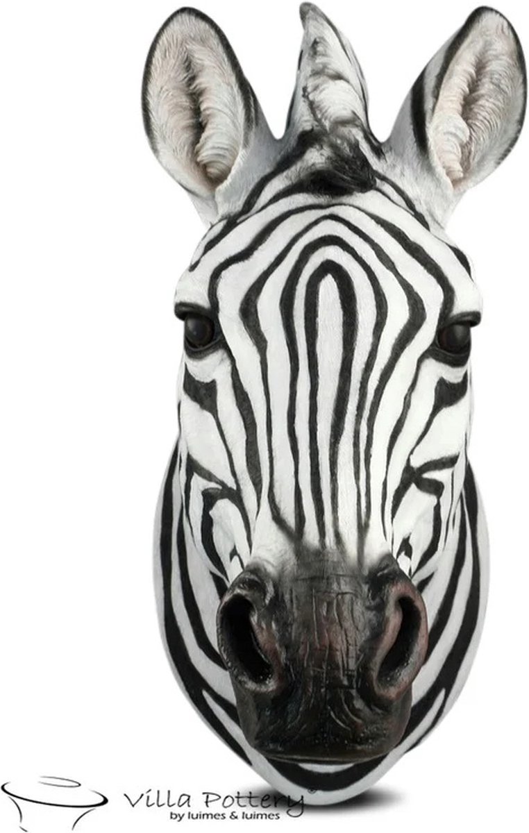 Zebra Hoofd 21x42x37 Wanddecoratie
