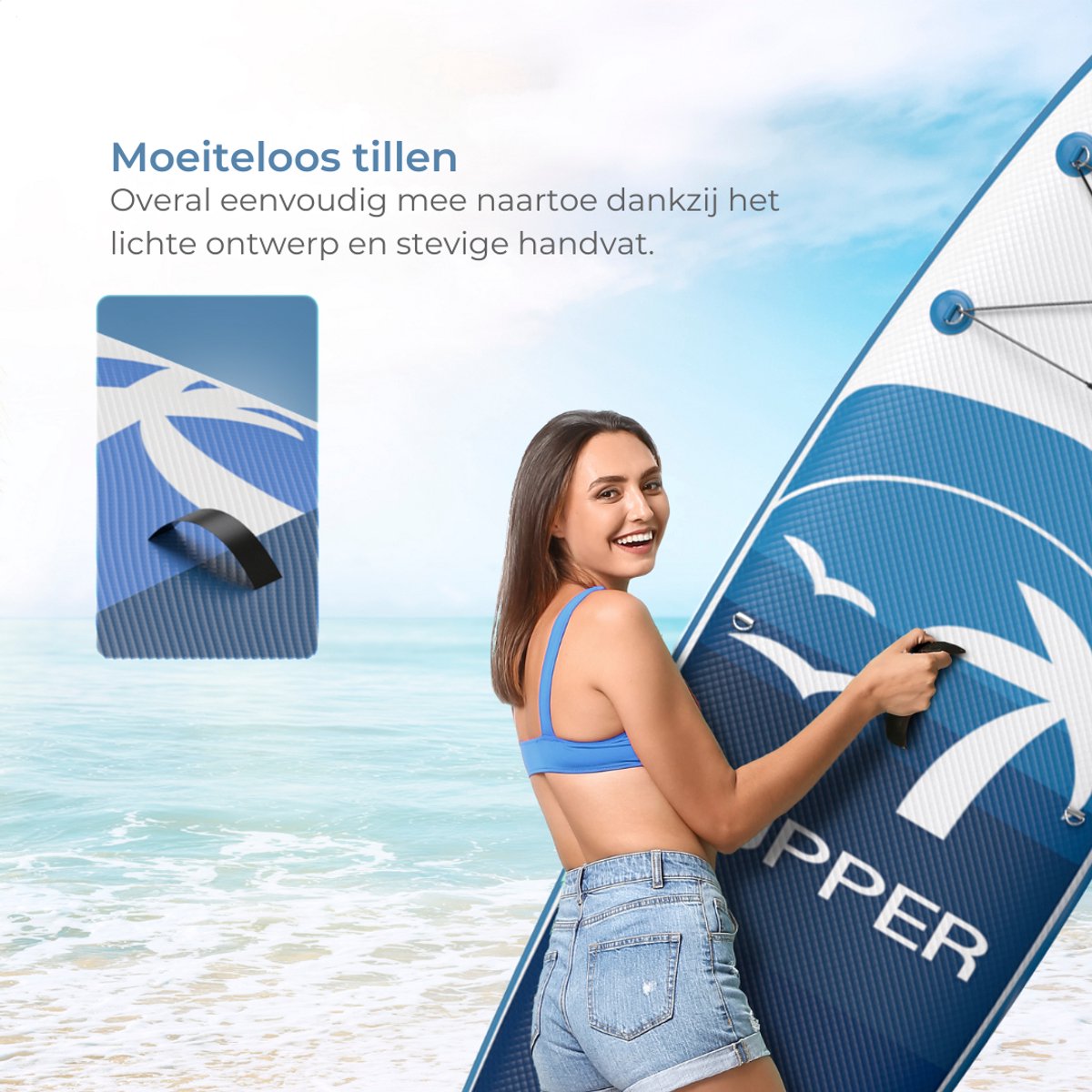 Supper Sup Board XL - opblaasbaar - 220kg - 335 x 81 cm - voor 2 personen – foto 4