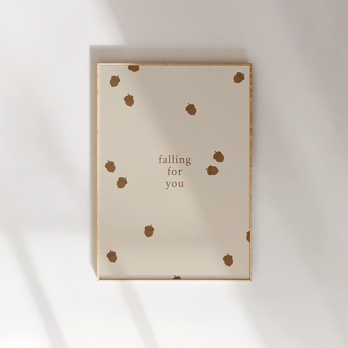 Poster ‘Falling for You’ – 20x30 cm | Beige | Sfeervolle Wanddecoratie voor Woonkamer, Slaapkamer of Kinderkamer | Zonder Lijst