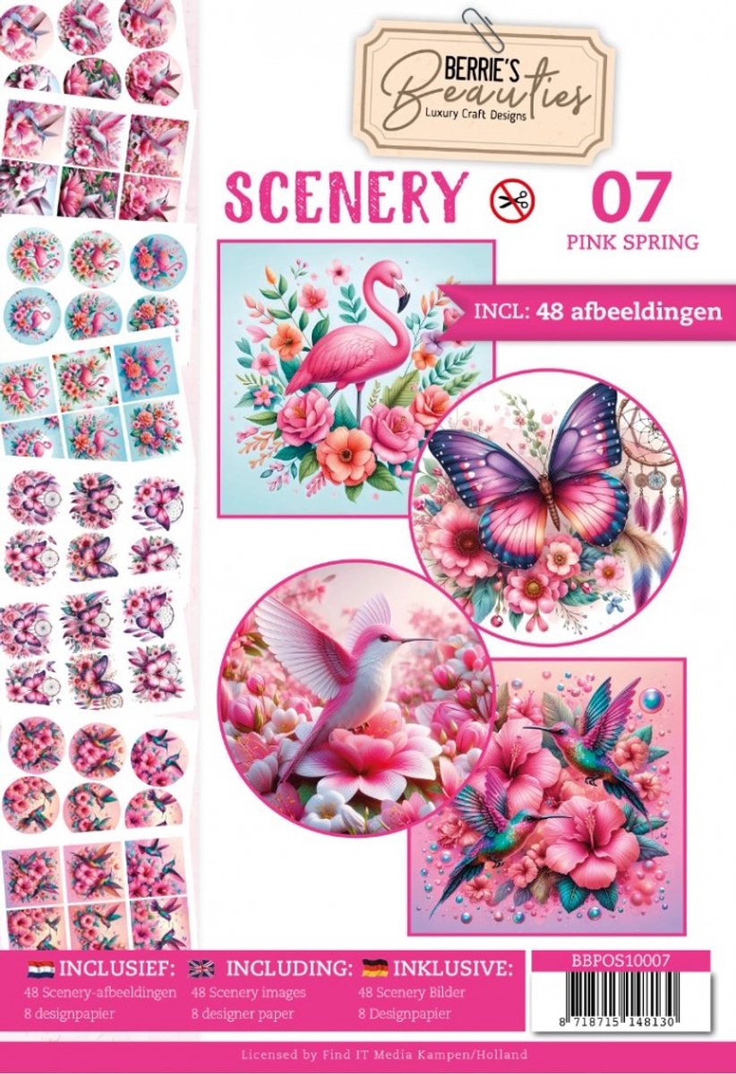 Scenery kaartenboek 7 met maar liefst 48 prachtige, eenvoudig uit te drukken afbeeldingen en bijpassend designpapier - Gratis verzonden