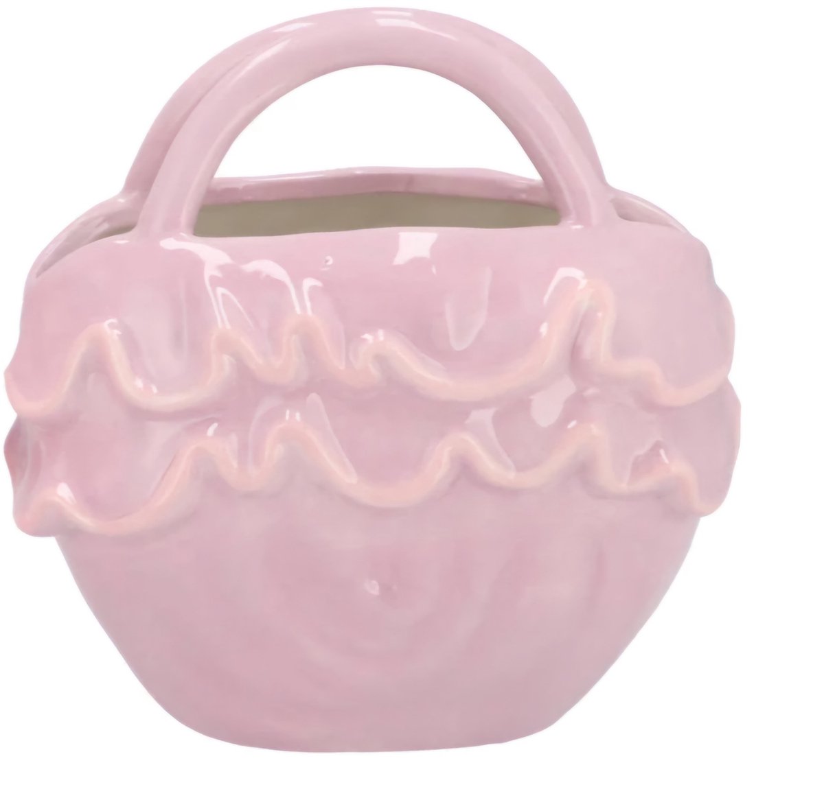 Daan-Kromhout Yfke dreamy light pink/purple vase bag ruffle 20x13x20 cm