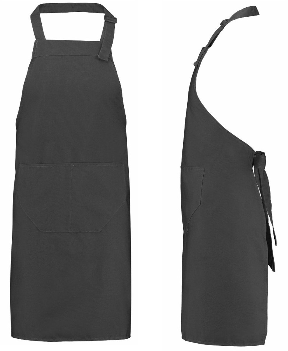 Benza Schort Keukenschort - Donkergrijs - 75 x 85 cm - 10 stuks