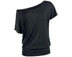 R.E.D. Rock-Engineered Design Zwart los basic T-shirt - Dames - L