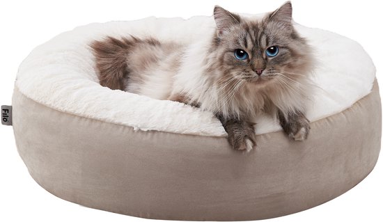 Filo Kattenmand met Wasbare Hoes & Schuimbodem Grijs - Hondenmand Kleine Hond - Katten Mand - Kat - Kitten - Hondenbed Klein