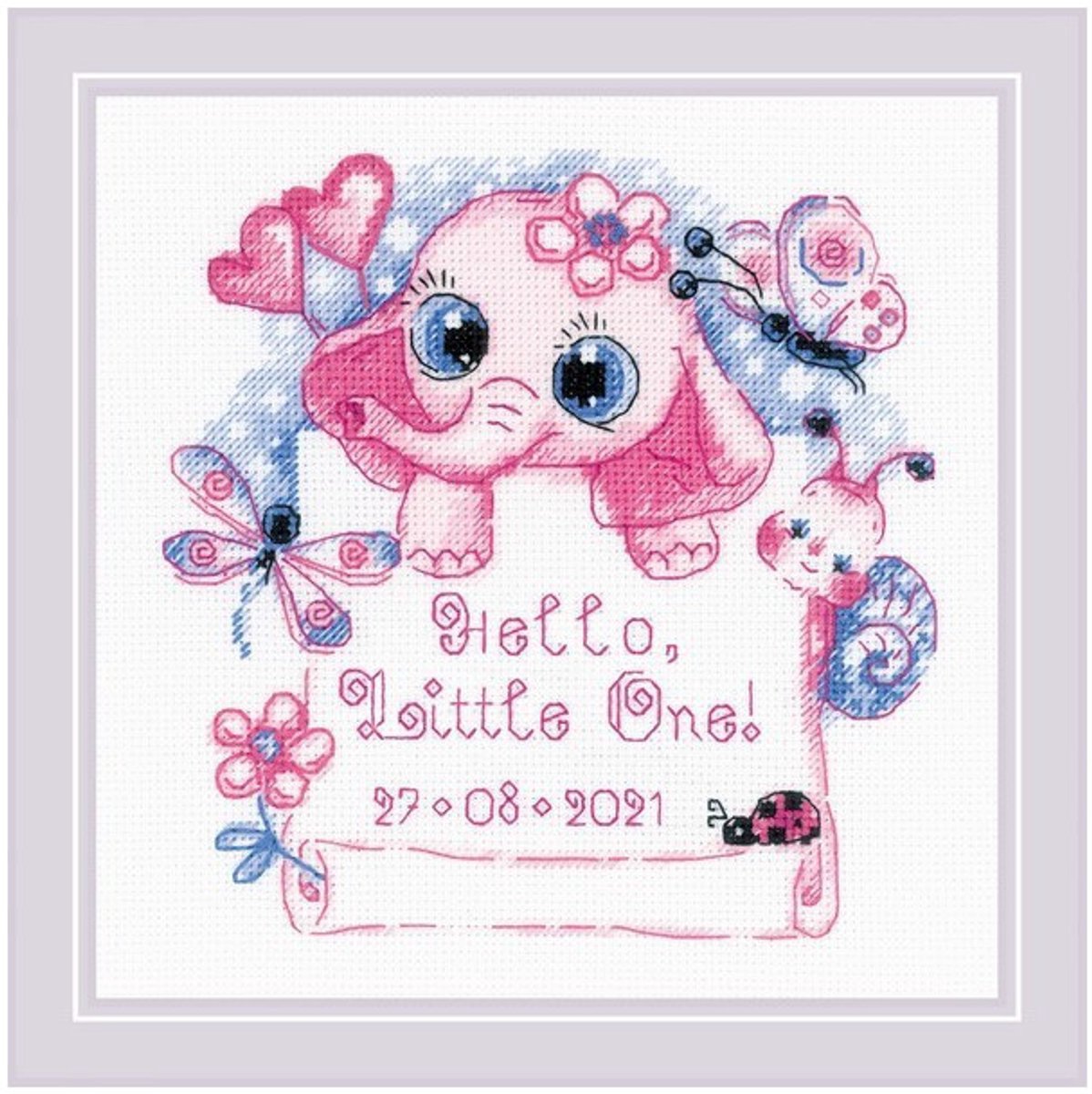 Hello, Little One! (for a girl) Aida telpakket - Riolis