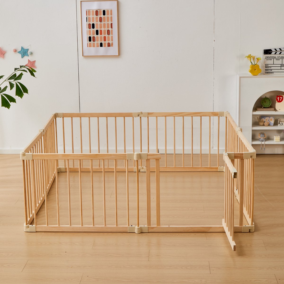 Lucellia® Houten Grondbox Baby XL 192x192 cm – Inklapbare Speelbox Hout – Kinderbox, Kruipbox, Playpen & Baby Box – Volledig Voorgemonteerd – Prime Wood – foto 2