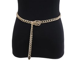 Riem dames kettingriem - verstelbare tailleketting - Kettingriem - Totale lengte riem: 105cm - taille ketting riem voor vrouwen - Chain Belt - Mode Body Link Kettingriem voor Spijkerbroeken - kettingschakelriem