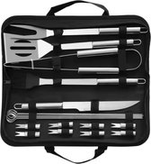 30 Stuks BBQ-grillbestek-gereedschapset, Roestvrij Staal, Grillset Met Opbergschort Compleet Grillapparaat Voor Tuin En Camping Cadeau Voor Mannen En Vrouwen