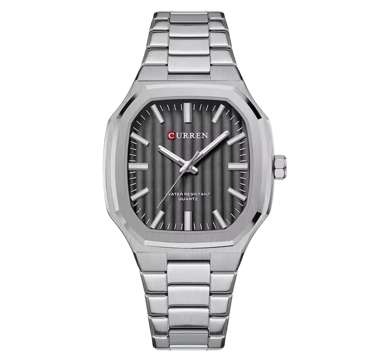 Curren - Luxe Herenhorloge - Mannen - Zilveren Polsband - Zilver Zwart- Luxe Doos