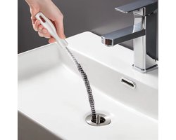 Flexibele Ontstopper Borstel voor Afvoer – Lange Reinigingsborstel voor Keuken, Badkamer en Riool – Effectieve Verwijderaar van Haar, Verstoppingen en Vuil