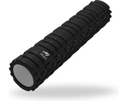 AJ-Sports Foam roller XL - 62 CM - Massage roller - Grid Trigger point - Fitness roller - Foamroller - Foamrollers - Foam - Fitness - Yoga - Zwart