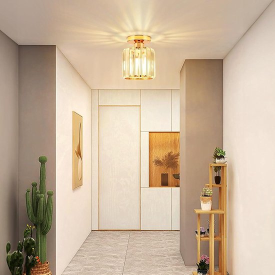 Industriële gouden kristallen plafondlamp modern voor woonkamer en