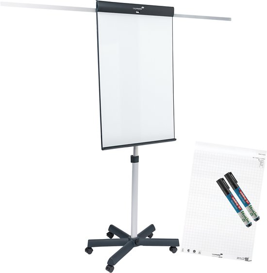 Legamaster SKETCH PRO flipover mobiel stervoet - inclusief SKETCH ECO-papierblok met raster & 2 edding 31 EcoLine flipchart markers