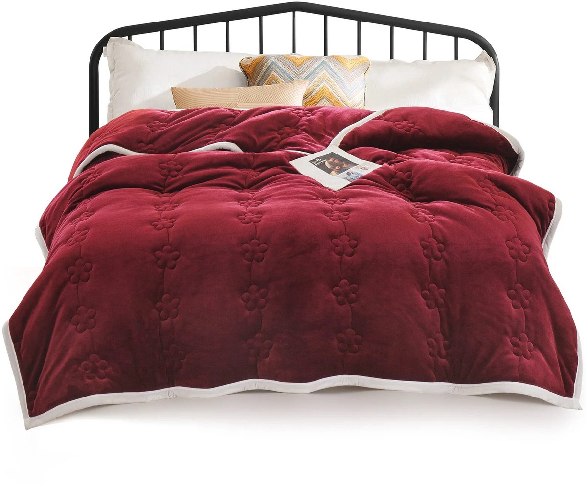 Asaam Extra dikke deken -Bank Fauteuil - Warm 3-laags -Flanellen deken voor de winter- Fuwelen dekbed- 150x200 cm