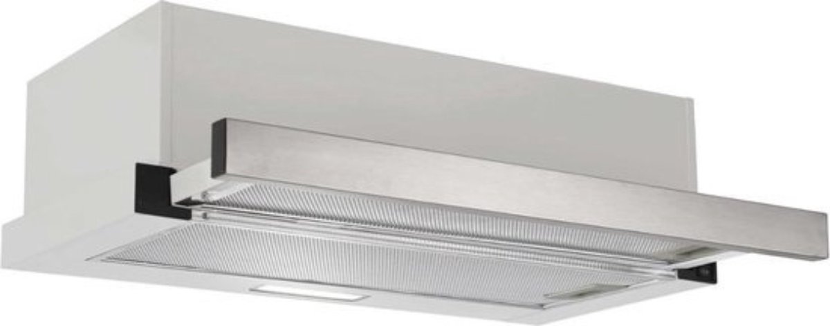 Thuys – Vlakscherm Afzuigkap – 60 cm – Luchtafvoer – Onderbouw – Met Koolstoffilter – Recirculatie – Modern Design – Grijs