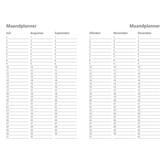 Ryam Studie Agenda Uni 2025/2026 - Zwart - Weekoverzicht - Hardcover - 12 x 19 cm