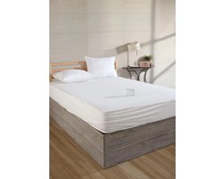 Matrasbeschermers - Waterdicht Matrasbeschermer - 160x200 cm - Wit - Katoen - Molton - Matrasbeschermer - Fitted - Hoeslakenbadstof Rondom Elastiek - Waterdichte Matras Beschermer - Incontinentie - De Linde Home