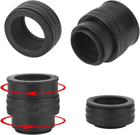 Camera Scherpstellen Helicoïde Adapter, 25-55mm M52-M42 Lengte Instelbare Scherpstelling Helicoïde Ring Macro Verlengbuis voor Macrofotografie Camera Scherpstellen Helicoïde Adapter, 25-55mm M52-M42 Lengte Instelbare Scherpstelling Helicoïde Ring Macro Verlengbuis voor Macrofotografie