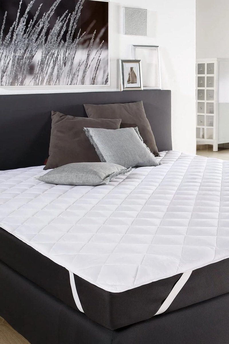 Matrasbeschermers - Waterdicht Matrasbeschermer - 140x200 cm - Wit - 100% Katoen - Kapitone - Gewatteerde Matrasbeschermer - Met 4 Elastische Banden - Waterdichte Matras Beschermer - Incontinentie