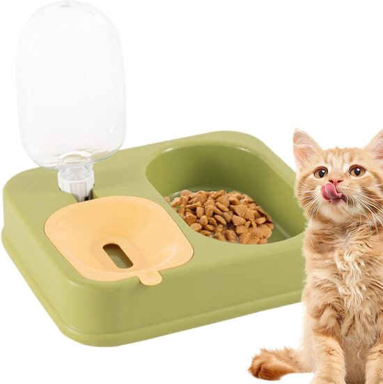 Nobleza automatische voer- en waterbak voor katten en honden, katten- en hondenvoerdispenser 3,8 l, voor kleine en middelgrote honden en katten, verpakking van 2 stuks