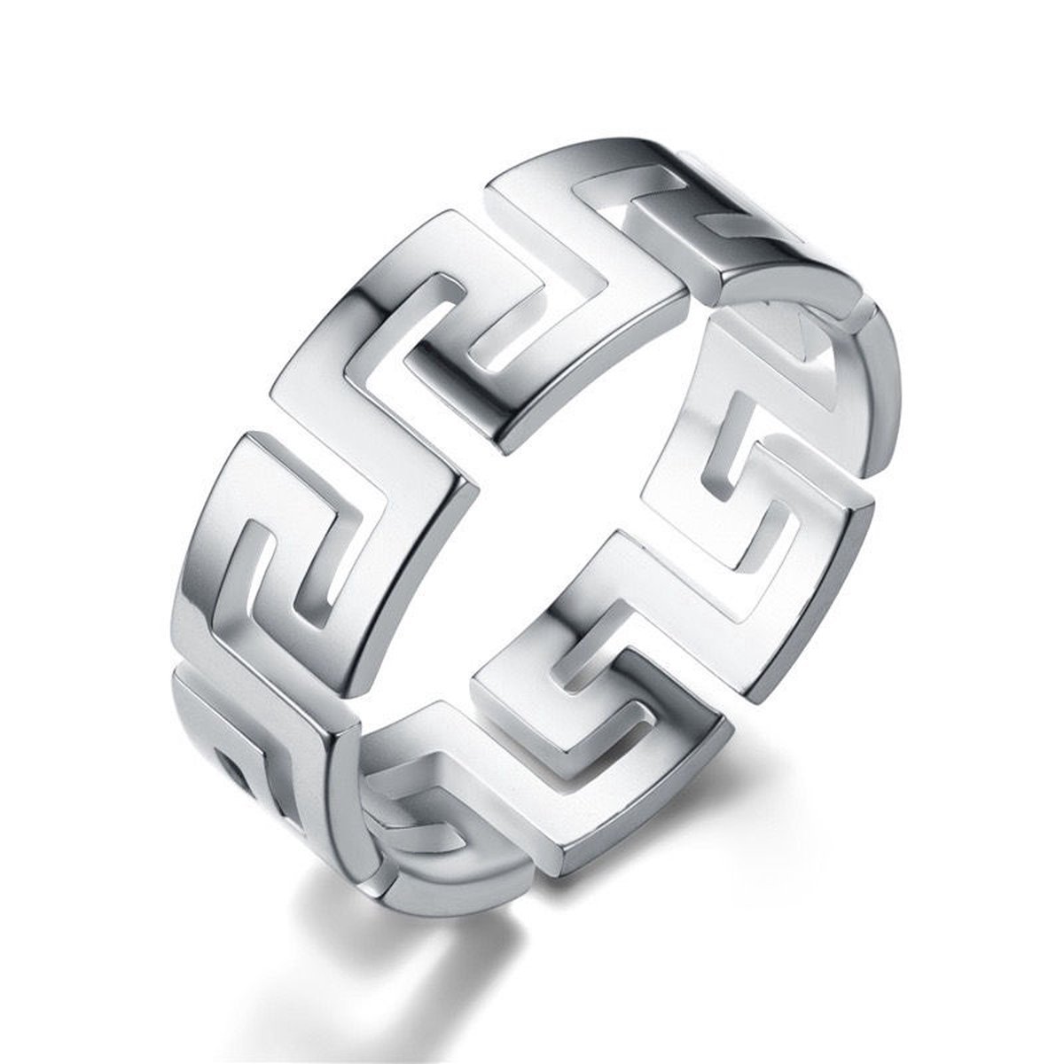 EHH Beauty -Ring Grieks - Ring - Zilver - Stainless Steel - maat 54- 17.2 mm