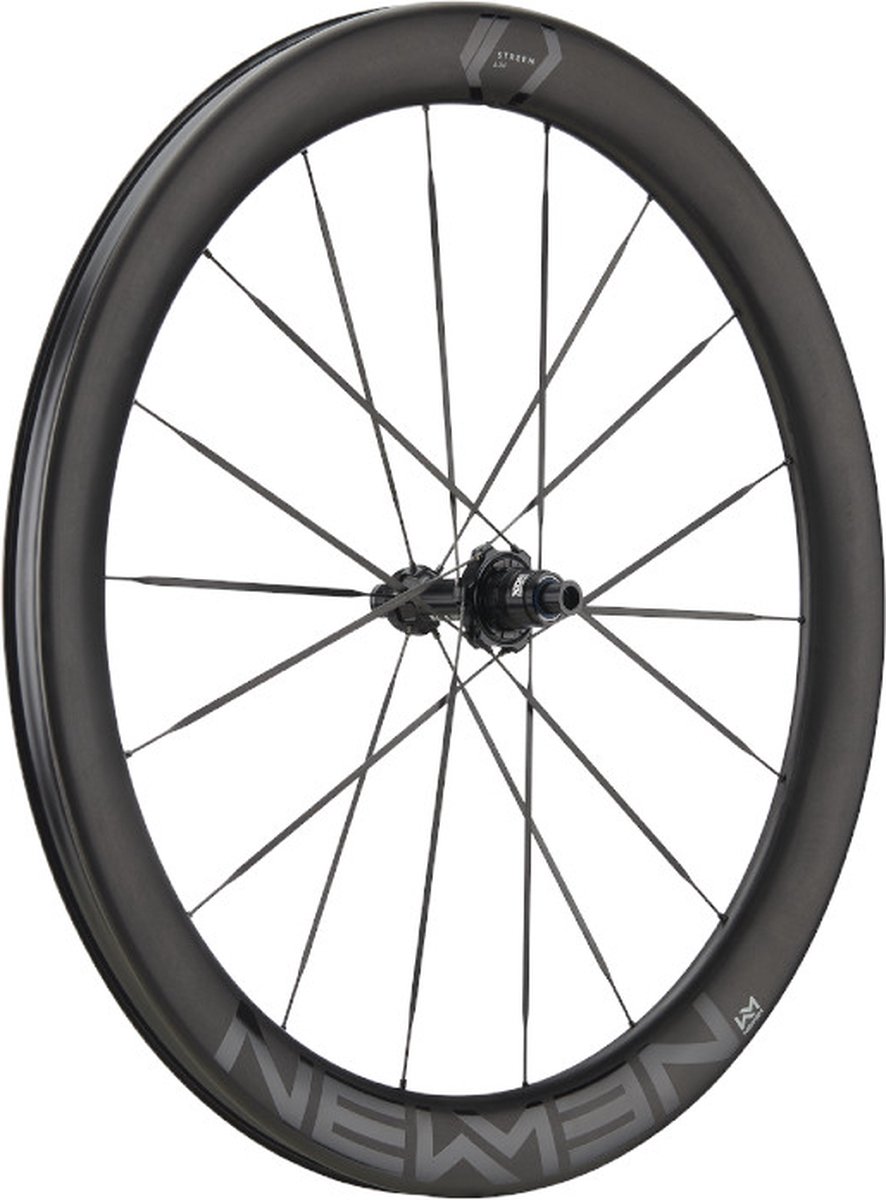NEWMEN WHEEL WHEEL STREEM A.54 VONOA 622 18H FADE CL 12X142 SH - 28 Inch - Fietswiel Racefiets - Carbon - Bandbreedte 25 tot 32 mm - Achterwiel - Zwart
