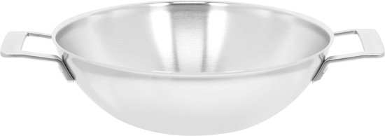 Demeyere industry 5 RVS Wokpan – Wokpan Inductie – 30 cm –2 Handvaten – PTFE-vrij