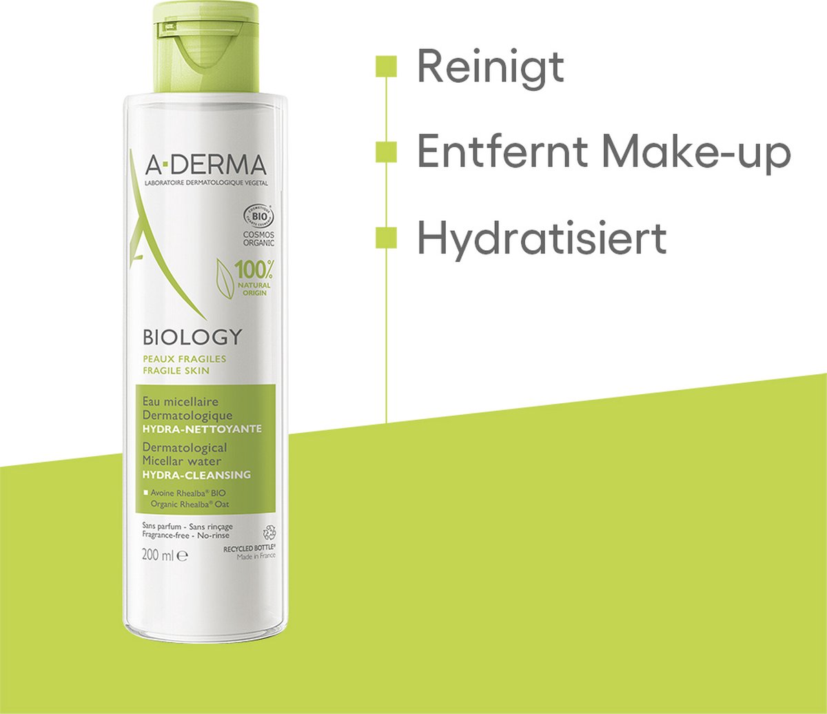 Goedkoopste A-DERMA – BIOLOGY HYDRATEREND EN REINIGEND DERMATOLOGISCH MICELLAIR WATER – Hydraterend Micellair Water - BIOLOGY