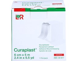 Curaplast Sensitive wondpleister 5m x 6cm 1 Rol