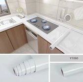 Keuken Wrap Folie – Wit Chique – Luxueuze Zelfklevende Folie – Oliebestendig, Waterdicht & Hittebestendig - C3.5