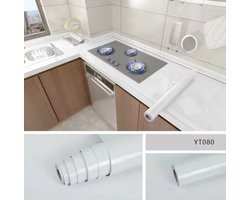 Keuken Wrap Folie – Wit Chique – Luxueuze Zelfklevende Folie – Oliebestendig, Waterdicht & Hittebestendig - C3.5
