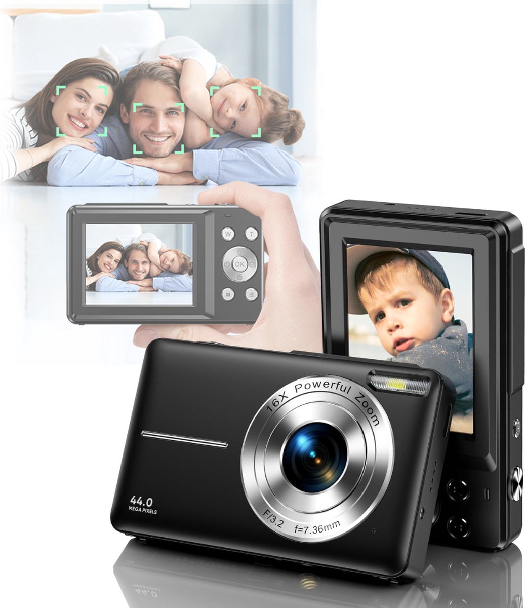 DailySupplies® Fototoestel voor Kinderen - Digitale Camera - Compact - Zwart