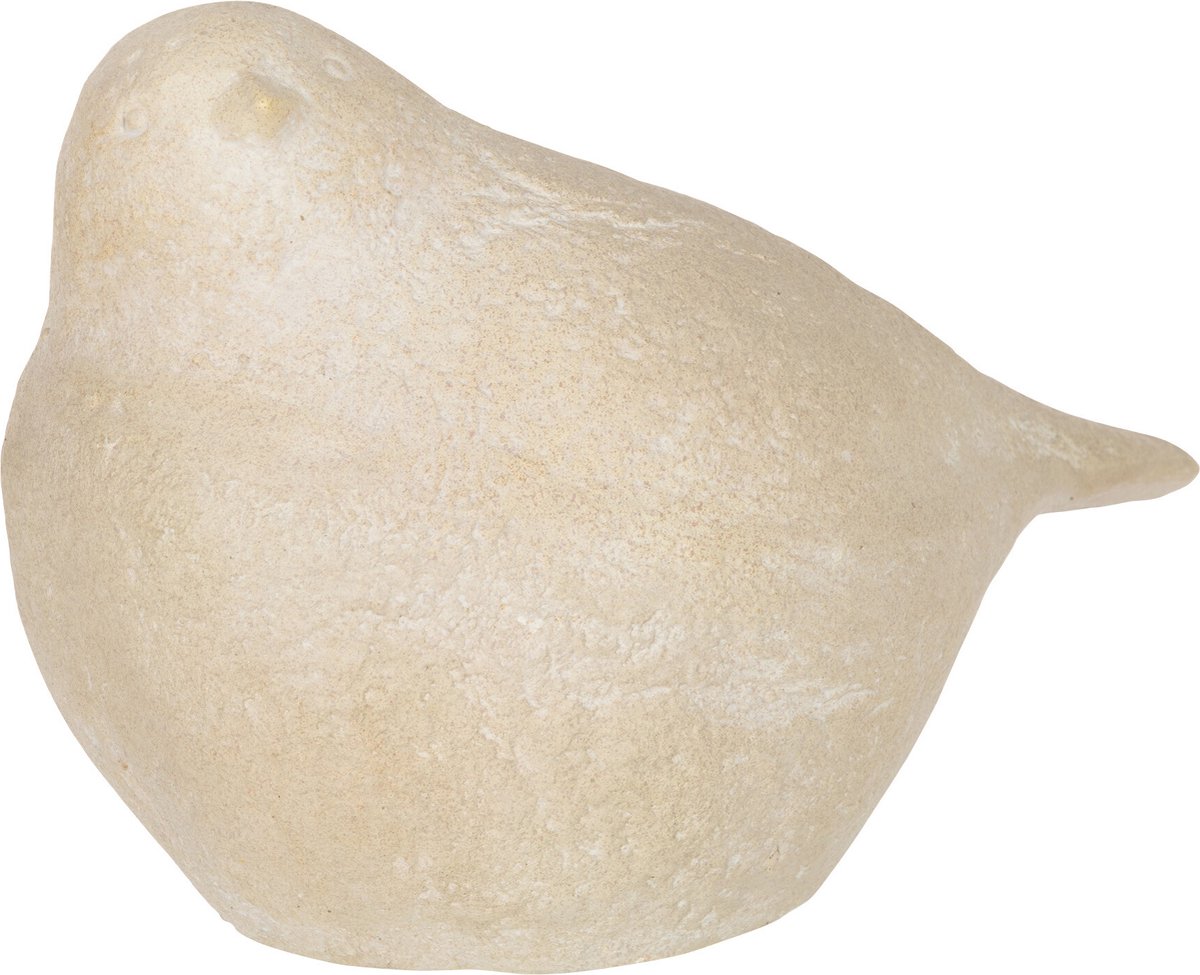 J-Line figuur Vogel - polyresin - creme - large Beige